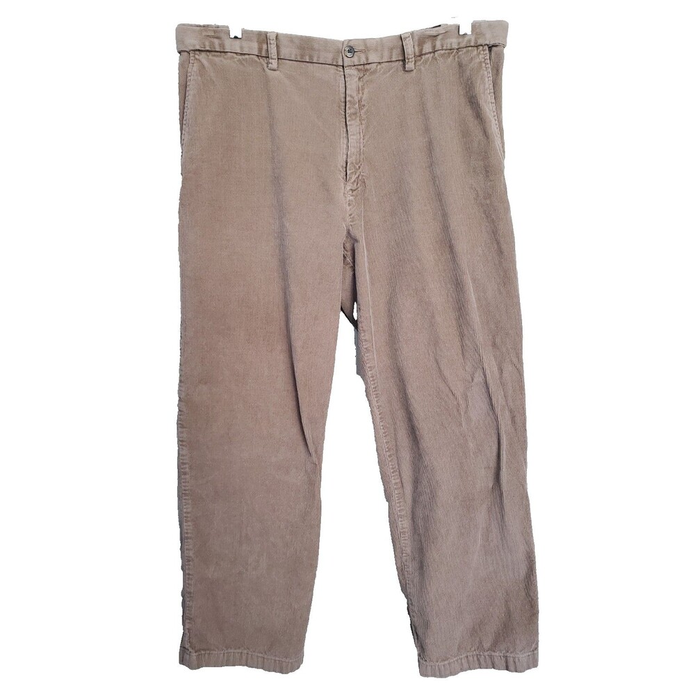 Haggar Men's Brown Corduroy Pants Size 38 X 30 (inseam measures 28")